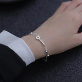Double-Layer Zircon Circle Bracelet for Women Girls Jewelry