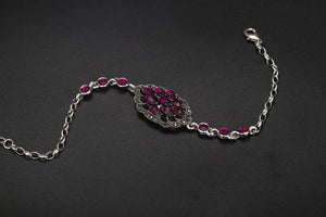 Iutopian 1821 Series Purple Vintage Bracelet with Crystal Top