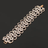 Rhinestone Crystal Bridal Wedding Charm Bracelet Bangle