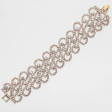 Rhinestone Crystal Bridal Wedding Charm Bracelet Bangle
