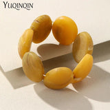 Colorful Resin Geometric Beaded Bracelets for Women