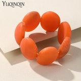 Colorful Resin Geometric Beaded Bracelets for Women