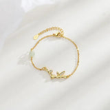 925 Stamp Hotan Jade Bracelet For Women Girl Birthday Gift