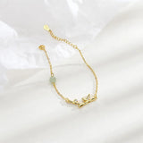 925 Stamp Hotan Jade Bracelet For Women Girl Birthday Gift