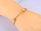 Titanium Stainless Steel Lock & Ball Charm Bracelet For Women