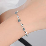 Silver LOVE Heart Zircon Bride Jewelry