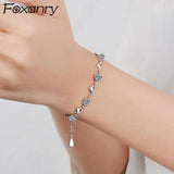 Silver LOVE Heart Zircon Bride Jewelry