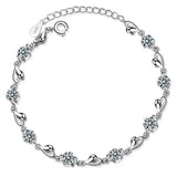 Silver LOVE Heart Zircon Bride Jewelry