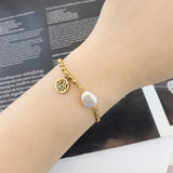 Hollow Out Pearl Charm Bracelet for Women