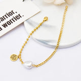 Hollow Out Pearl Charm Bracelet for Women
