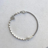 Zirconia Love Heart Rice Grain Chain Bracelet Women Retro Hand Jewelry