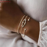 Rose Red Zircon Bracelet Small Disc Pendant Wedding Jewelry