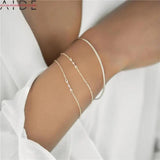 Rose Red Zircon Bracelet Small Disc Pendant Wedding Jewelry