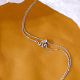 925 Stamp Silver Women's Bracelets Animal Double Layer Snake Jewelry