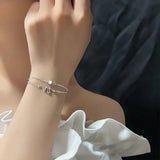925 Stamp Silver Women's Bracelets Animal Double Layer Snake Jewelry