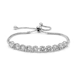 Round Cut CZ Crystal Adjustable Bracelet