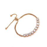 Round Cut CZ Crystal Adjustable Bracelet