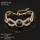 Women's Crystal Stone Charm Bracelet Multicolour Link Chain Bangle