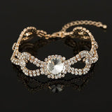 Women's Crystal Stone Charm Bracelet Multicolour Link Chain Bangle
