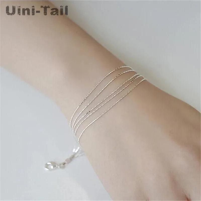 925 Tibetan Silver Multi-layer Snake Chain Bracelet