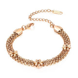 Stainless Steel Daisy Flower Charm Bracelet Women Bohemia Jewelry
