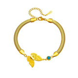 316L Stainless Steel Women's Bracelets Snake Bone Chain Butterfly Decoration
