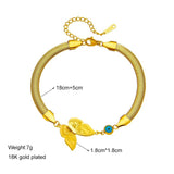 316L Stainless Steel Women's Bracelets Snake Bone Chain Butterfly Decoration