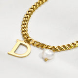 Classic Letter D Bracelet Titanium Steel Gift Party Women Jewelry