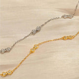 Silver Zircon Bowknot Bracelet - Sweet Girl Party Accessory