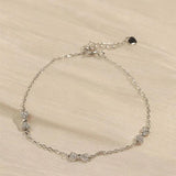 Silver Zircon Bowknot Bracelet - Sweet Girl Party Accessory