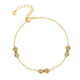 Silver Zircon Bowknot Bracelet - Sweet Girl Party Accessory