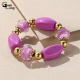 Colorful Beaded Chain Link Bracelet for Women Girls