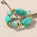 Colorful Beaded Chain Link Bracelet for Women Girls