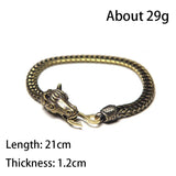 Vintage Brass Horse Head Bracelet Hipster Hand Chain Bangles