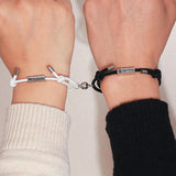 2Pcs Rope Magnetic Bracelets Couple's Mutual Attraction
