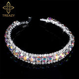 Multicolor Rhinestone Bracelets for Women Bridal Wedding Jewelry