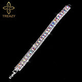 Multicolor Rhinestone Bracelets for Women Bridal Wedding Jewelry