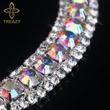 Multicolor Rhinestone Bracelets for Women Bridal Wedding Jewelry