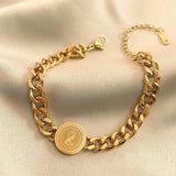 Stainless Steel Thick Chain Bracelet Punk Hip-Hop Jewelry