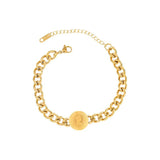 Stainless Steel Thick Chain Bracelet Punk Hip-Hop Jewelry