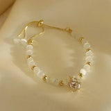Geometric Zircon Pendant Bracelet for Women