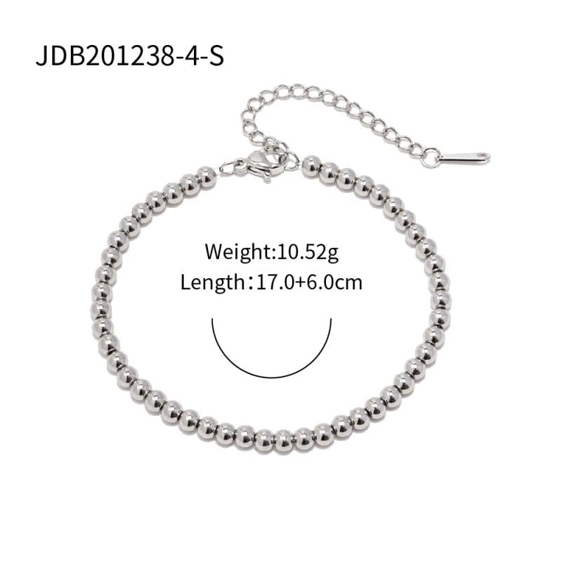 Uworld Sporty 18K PVD Plated Stainless Steel 5mm Ball Bracelet