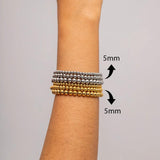 Uworld Sporty 18K PVD Plated Stainless Steel 5mm Ball Bracelet