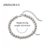 Uworld Sporty 18K PVD Plated Stainless Steel 5mm Ball Bracelet