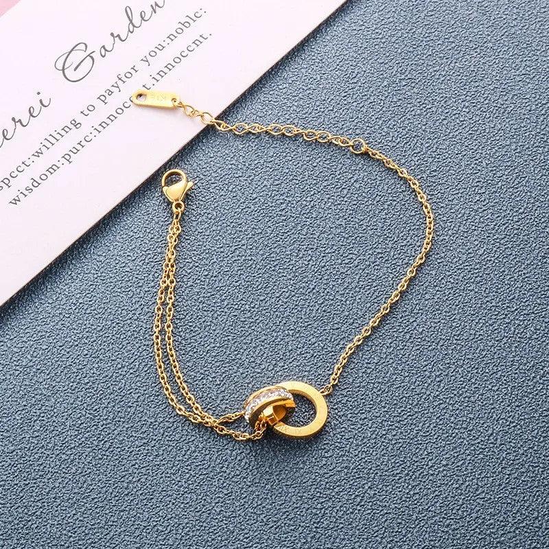 High Titanium Steel Roman Bracelet for Women