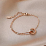 High Titanium Steel Roman Bracelet for Women