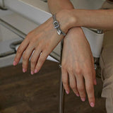 Charm Bangle Link Chain Bracelet for Women Jewelry