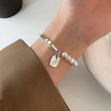 ANENJER Irregular Thick Chain Bracelet Vintage Distressed Jewelry