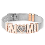 10mm MOM Santa Claus Slide Beads Mesh Bracelets For Women