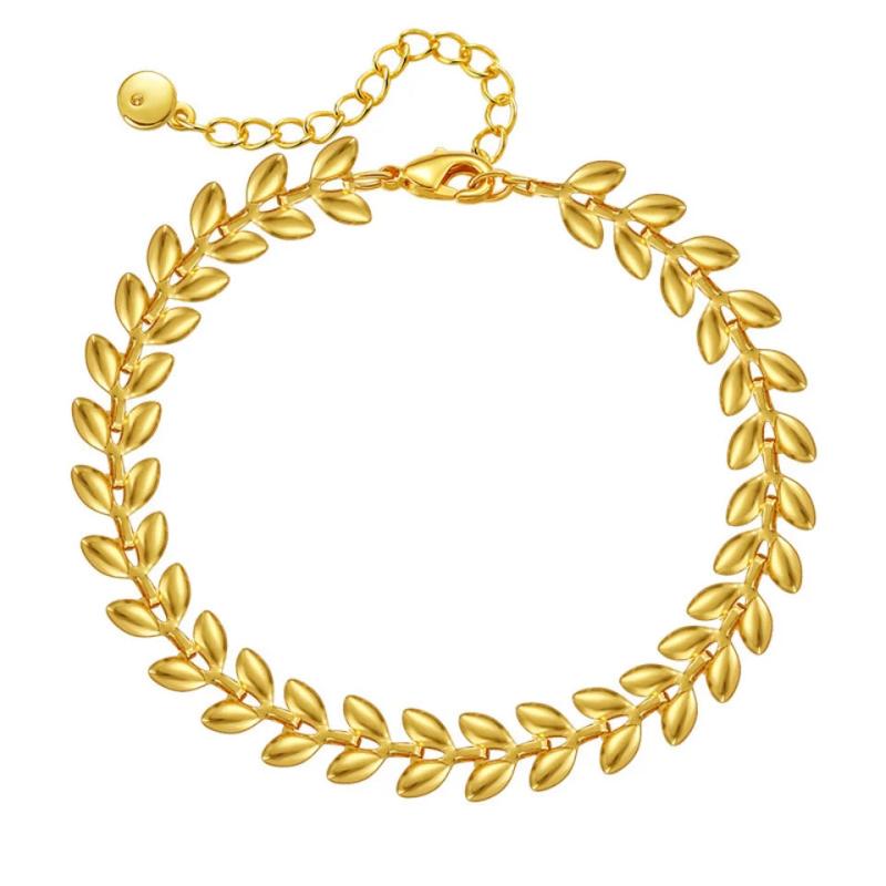 Wheat Ear Leaves Chain Bracelet for Women